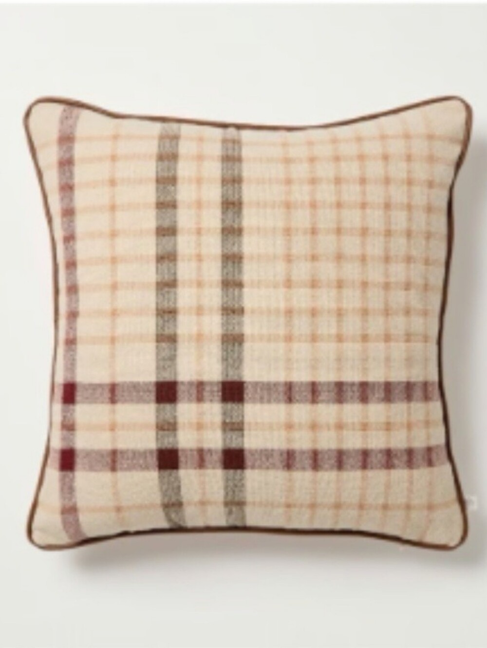Hearth & Hand With Magnolia 18"x18" Fall Plaid Square Toss Pillow Brown